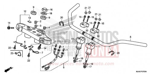 HANDLE PIPE (VT750CS/C) VT750CSE de 2014